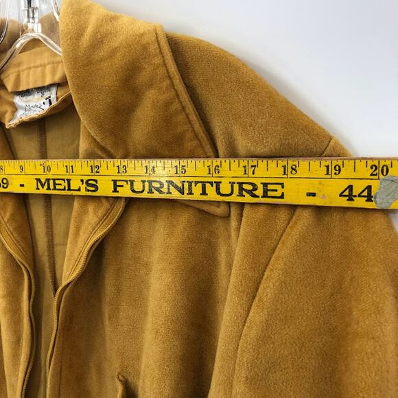State Maine Vintage goldenrod jumpuit large Velveteen One Piece Wide lapel - Picture 13 of 16
